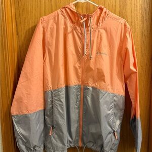 Columbia Women's Peach and Gray Raincoat